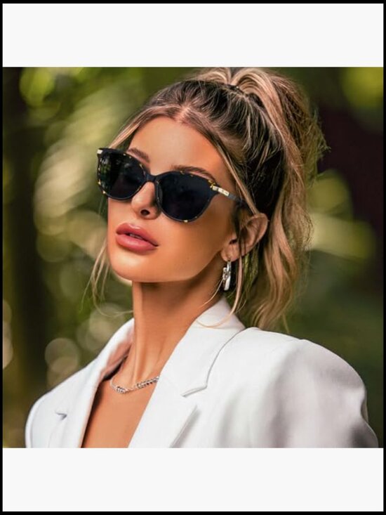 Polarized Cat Eye Sunglasses UV400 Protection Acetate Frame